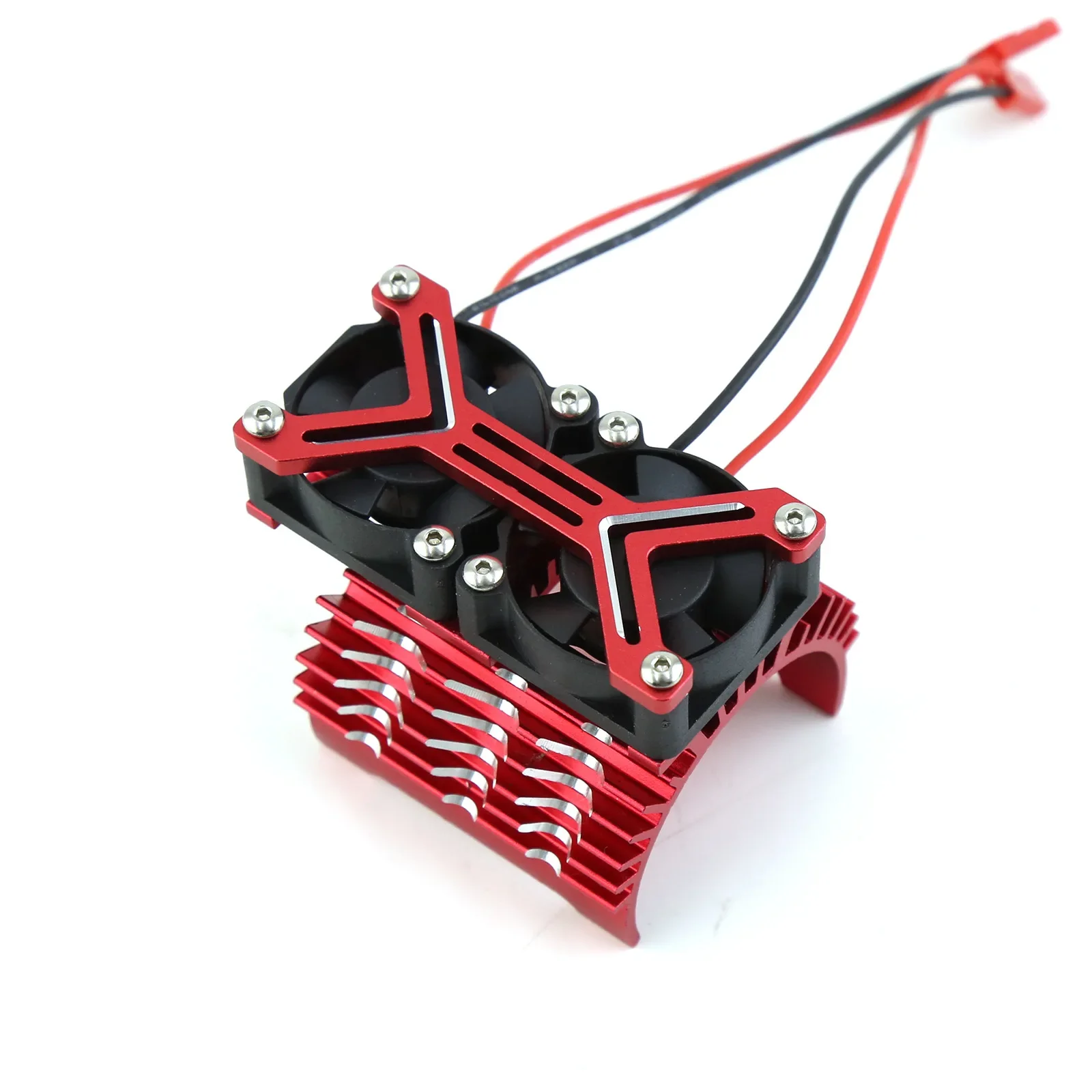 Metallo Doppia Ventola di Raffreddamento 4068 4074 4082 4268 4274 Dissipatore di Calore Del Motore 40-42mm per 1/7 1/8 Arrma TRAXXAS RC Auto Parti