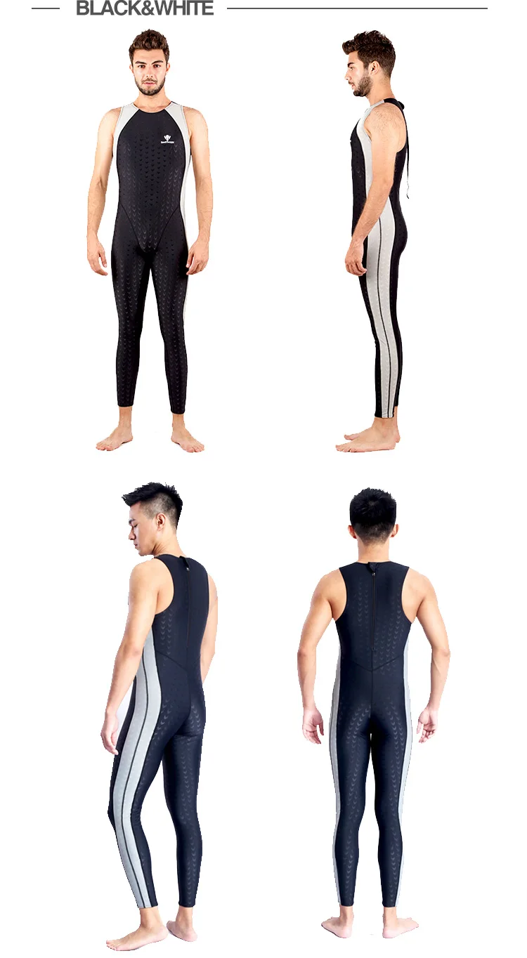 HXBY Schwarzer ärmelloser Racing-Wettkampf-Badeanzug für Herren, Badeanzug, einteilige Badebekleidung, Herren-Badeanzug, Plavky-Mann-Badeanzüge – Detail 6