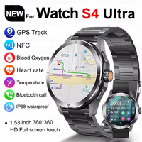 2025 New Popular S4 Ultra GPS Smart Watch Men AMOLED Outdoor Sports Track NFC Heart Rate Waterproof Bluetooth Call Smartwatch