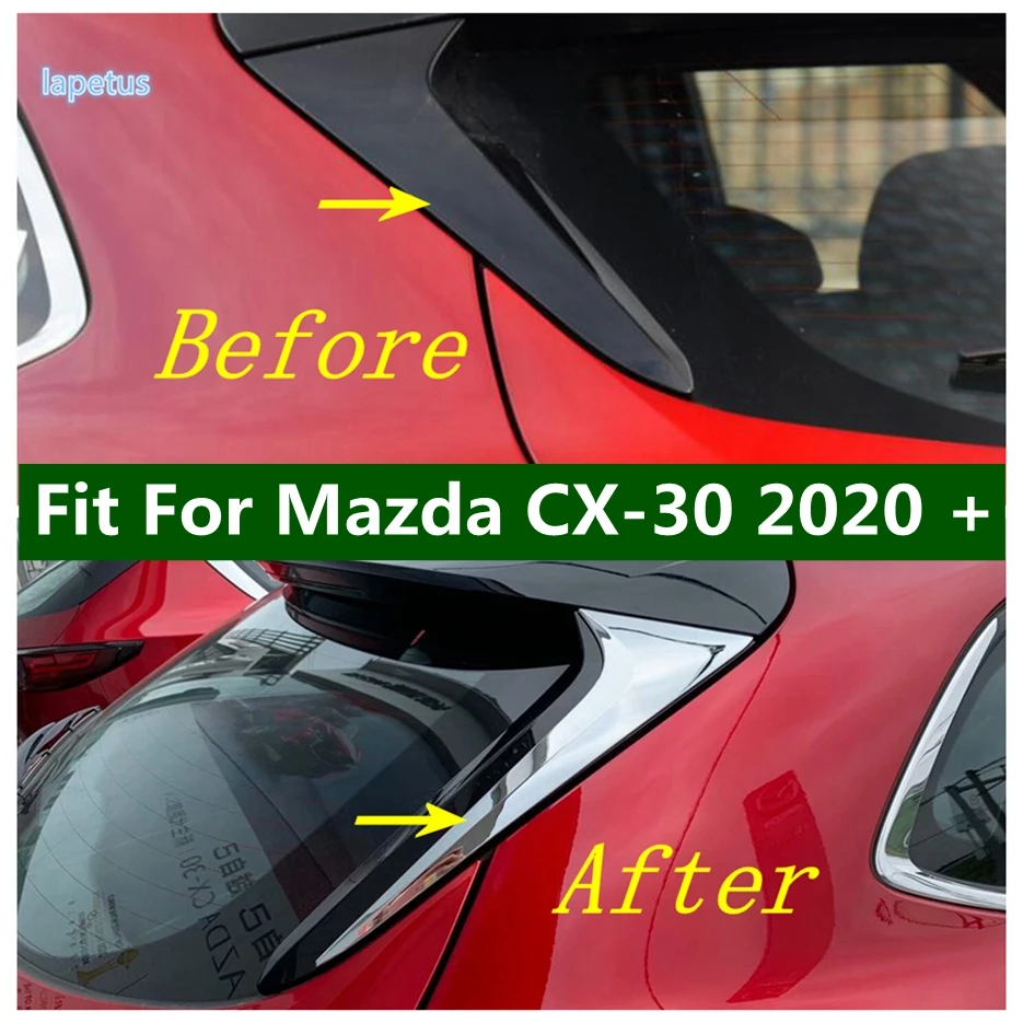 

ABS Chrome Rear Window Spoiler Cover Side Triangle Decoration Frame Trim For Mazda CX-30 2020 - 2025 Car Accessories