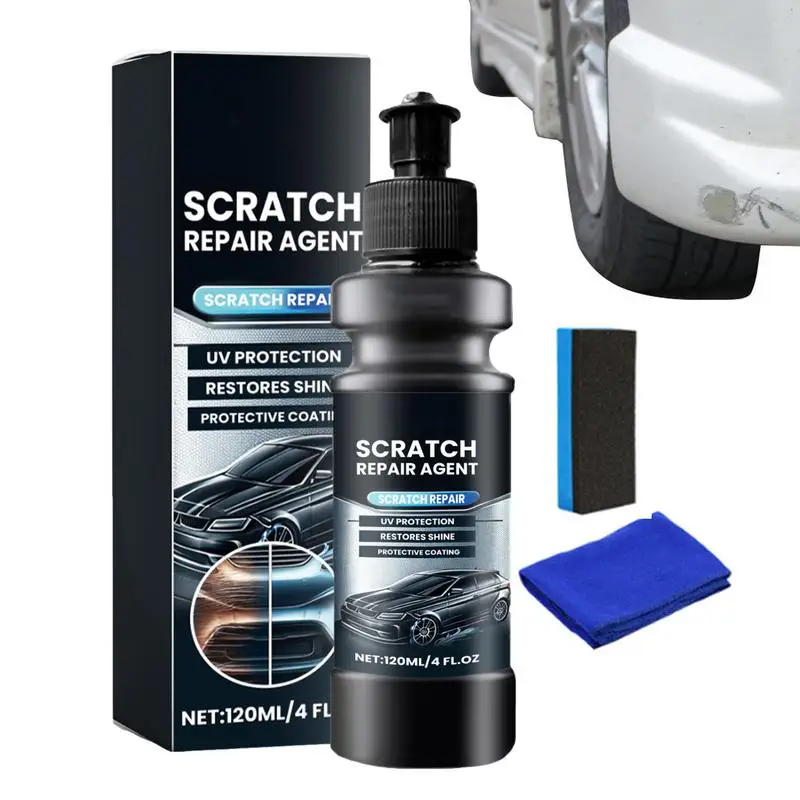 

Scratch Repair Agent For Car 120ml Car Scratch Repair Polishing Agent With Sponge And Cloth Scratch Remover Car Scratch Restorer