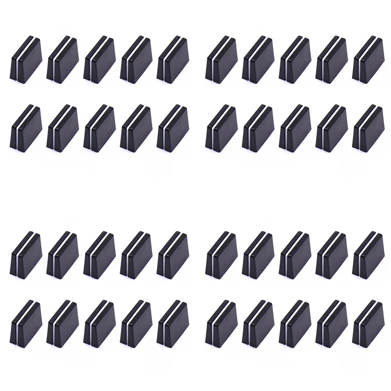 B68C 40Pcs Fader Caps Mixer Fader Slider Knobs Replacement Buttons Caps For Mixer Console Accessories