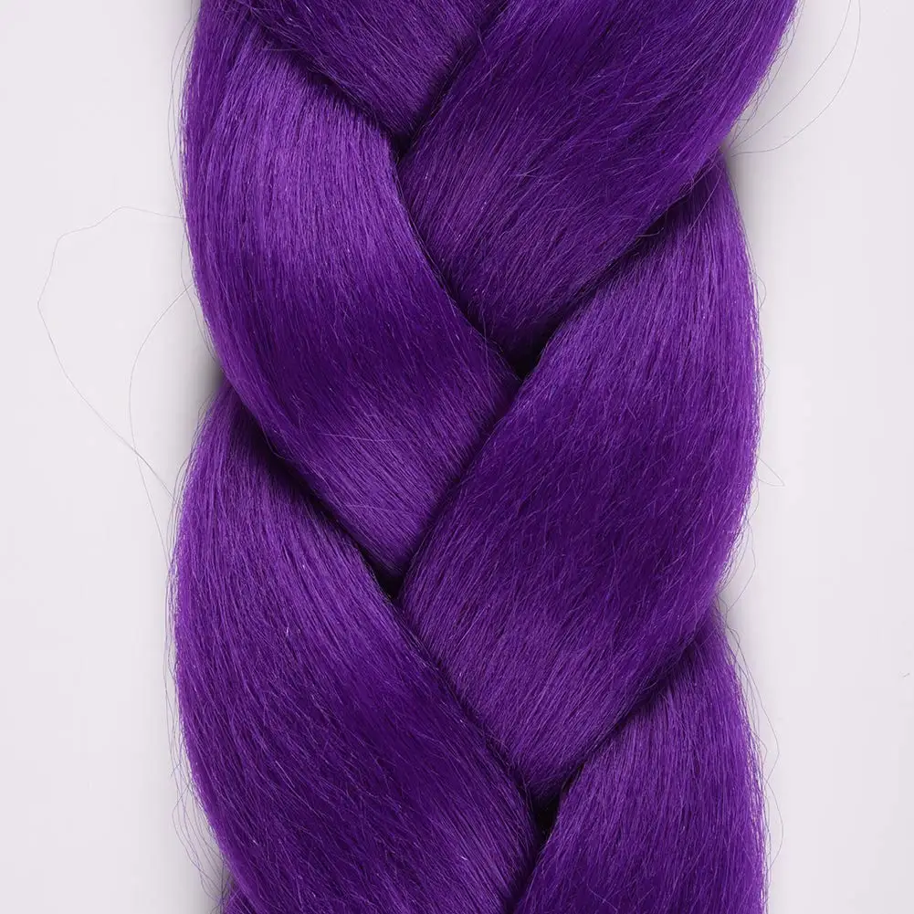 الاصطناعية الأسود جامبو تجديل الشعر 1 قطعة/الوحدة الكروشيه لصندوق تويست الضفائر الشعر الأسود قبل امتدت (1b # ، 24 بوصة، 100 جرام/القطع #5