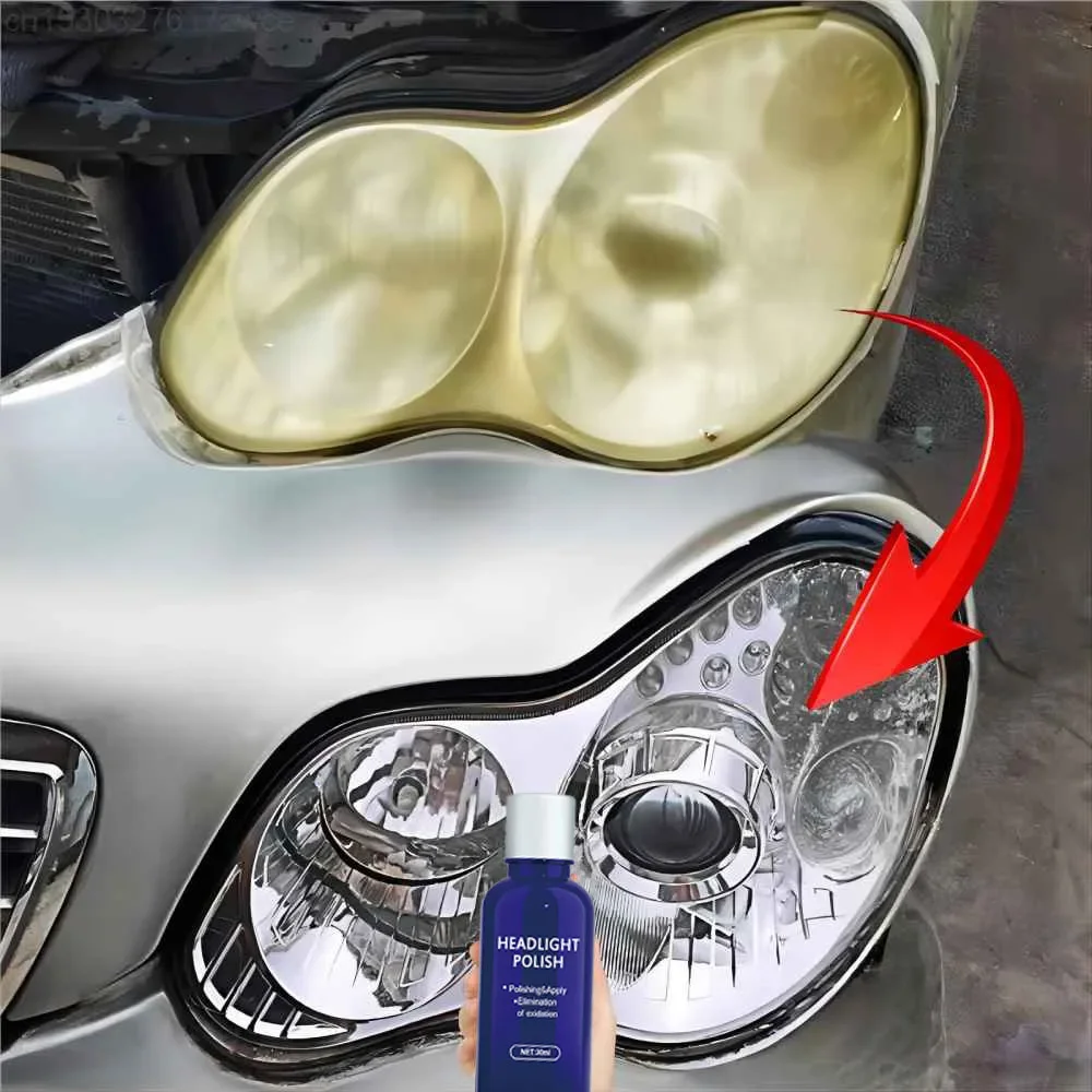 Car Headlight Restoration Polishing Kits Headlamp Scratch Remover Repair Cleaning Paste Remove Oxidation Headlight Polish Liquid