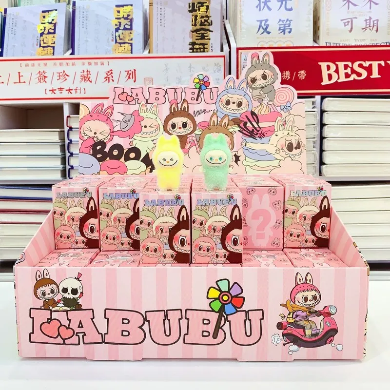 ใหม่การ์ตูน Labubu เรซิ่น Plush Mystery กล่องจี้อุปกรณ์เสริมกระเป๋าเป้สะพายหลังเดสก์ท็อปเครื่องประดับน่ารักเด็ก Surprise ของขวัญวันเกิด