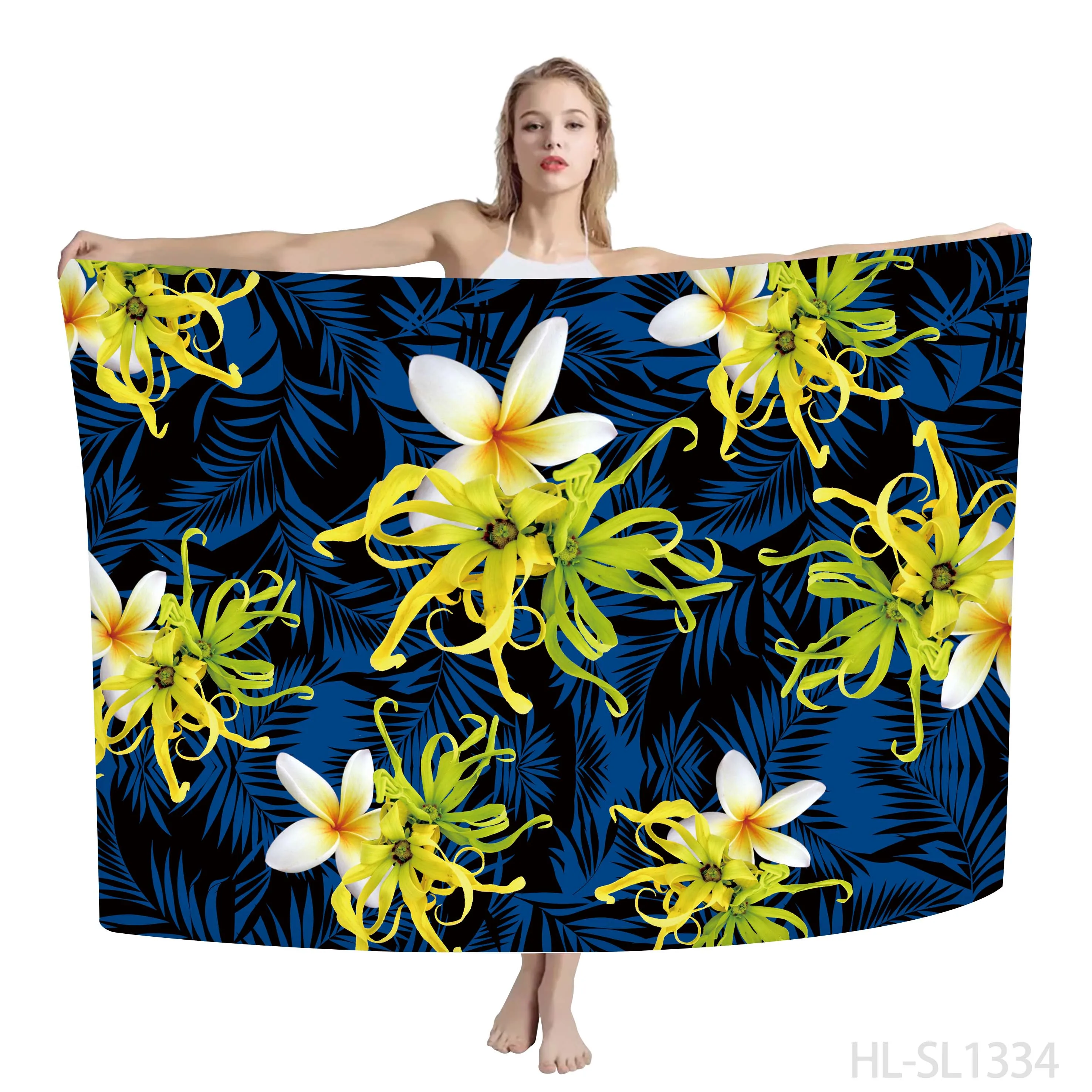New Custom Design Hawaiian Island Sarong Ladies One-Piece Coat Polynesian Sarong Beach Style