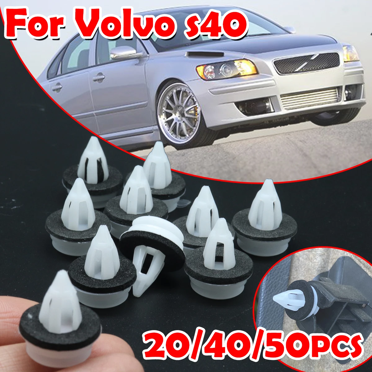 

Door Panel Card Trim Clips Plastic Front Rear Interior Fascia Linng Accessories 51418224768 For Volvo s40 For BMW Renault Ford