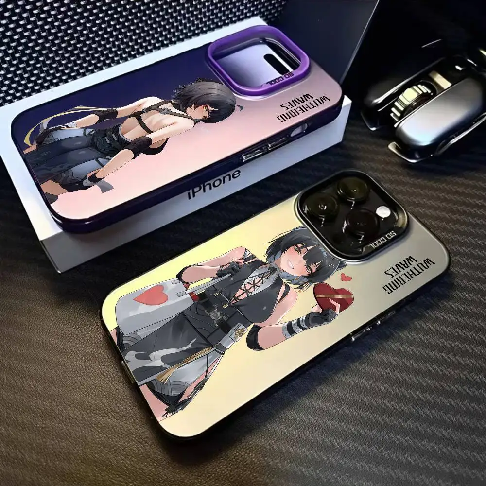 حافظة هاتف روفر ويذرينج ويفز ويكي لهاتف آيفون 17 16 15 14 13 12 11 برو ماكس إير متعدد الألوان ماتي ليزر معدني أورورا فوندا