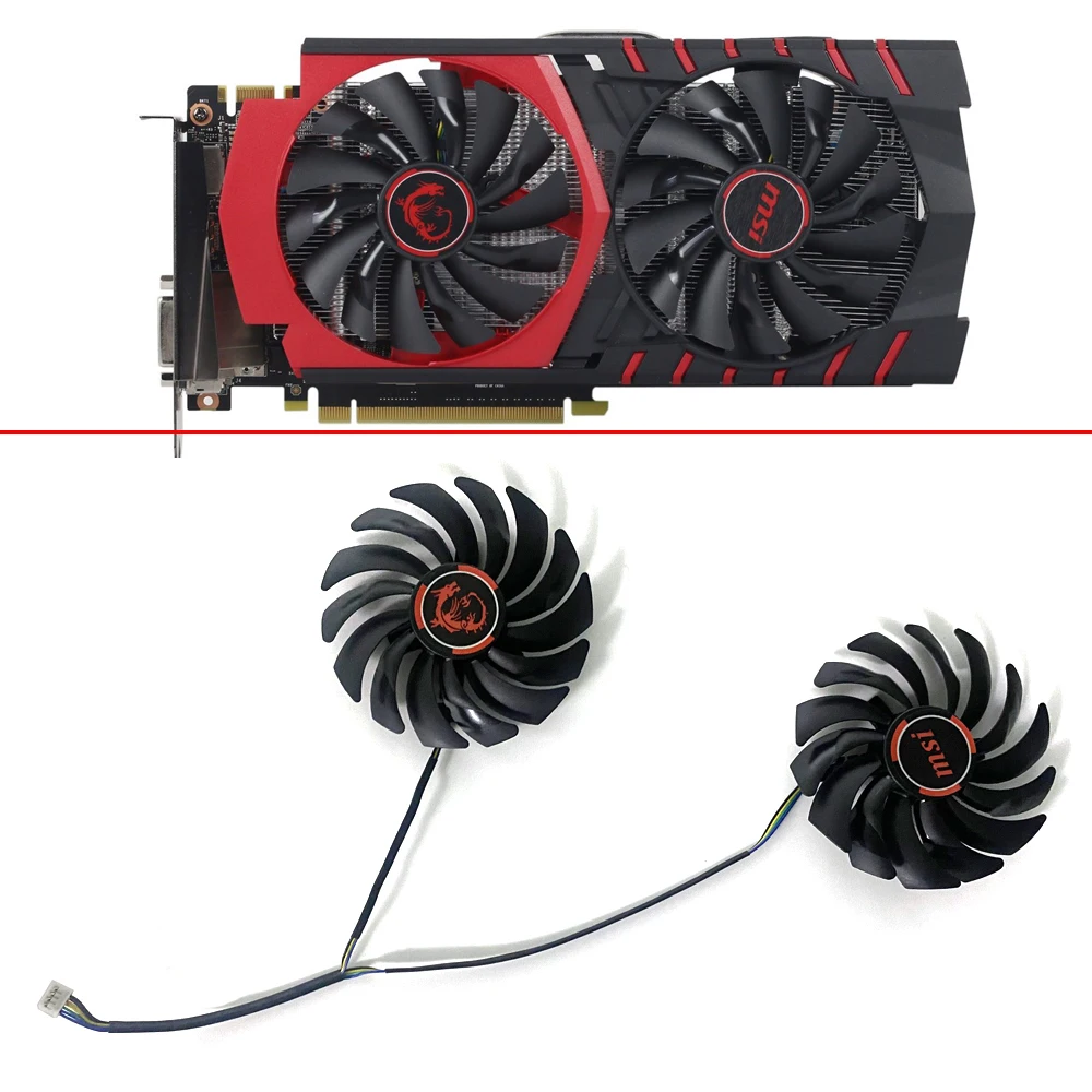 

Cooling Fan 95MM 4PIN PLD10010S12HH graphics fan for MSI GTX 980Ti 980 970 960 950 R9 380 R9 390 R9 390X gpu fan