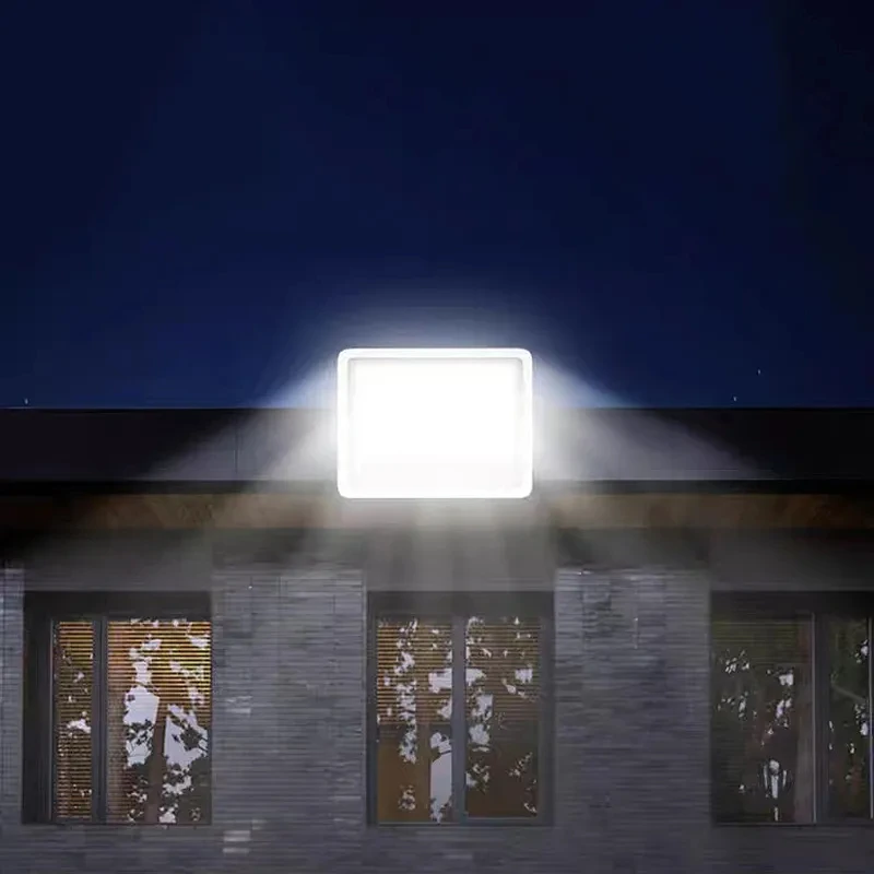 Lâmpada solar para pátio exterior, iluminação de rua de indução, projector impermeável, ultra brilho, alta potência, 96 LED, 140 LED, 216 LED