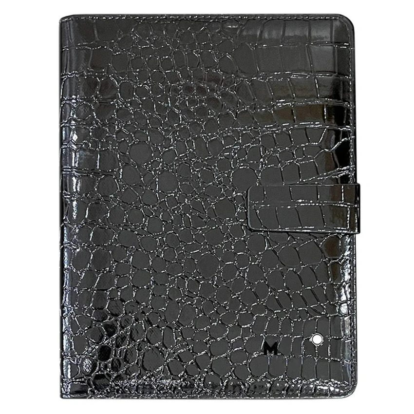 High Quality Luxury Black Pattern MB Notebook Magnet Folder Design & Quality Paper Chapters Unique Loose-leaf Writing Stationery