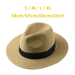 Oversize 62cm Sun Hat Outdoor Fishing Cowboy Straw Hat Male Sun Hat Vacation Beach Hats for Hiking Hat Camping  Panama Hats Men