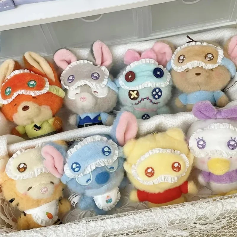 

100% Genuine Squinting Sleepwear Series Blind Box Mickey Minnie Judy Figure Bag Pendant Doll Mystery Box Children Gifts