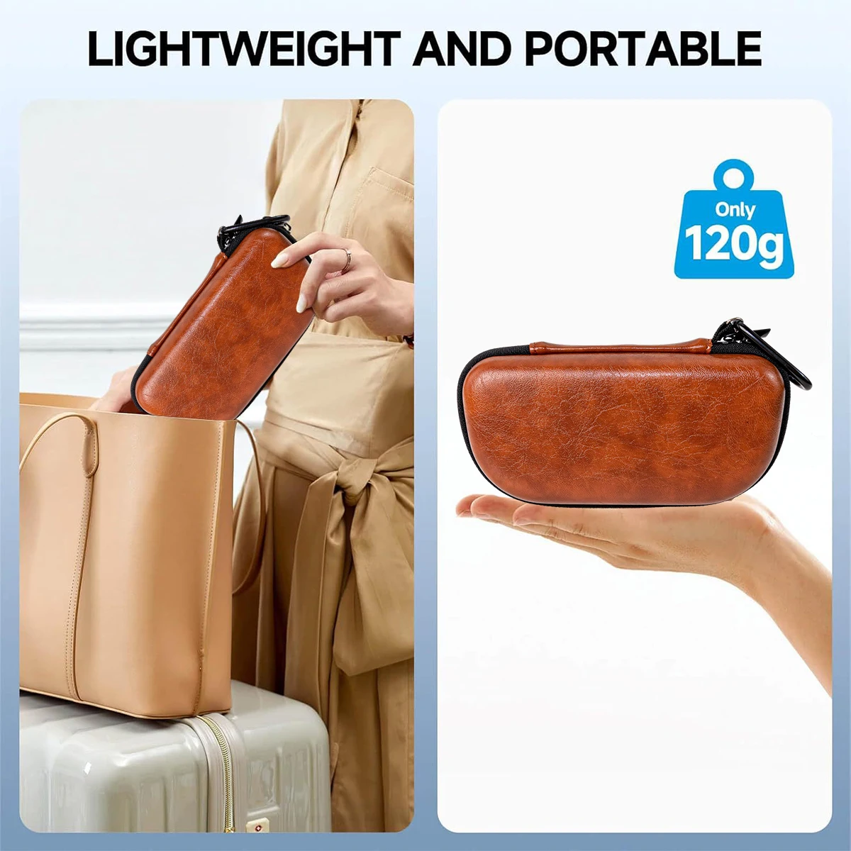 حقيبة تخزين لنظارات Rayban Meta Ai، حقيبة حمل صلبة من إيفا، بطانة مقاومة للصدمات والخدش، متوافقة مع معظم النظارات الذكية