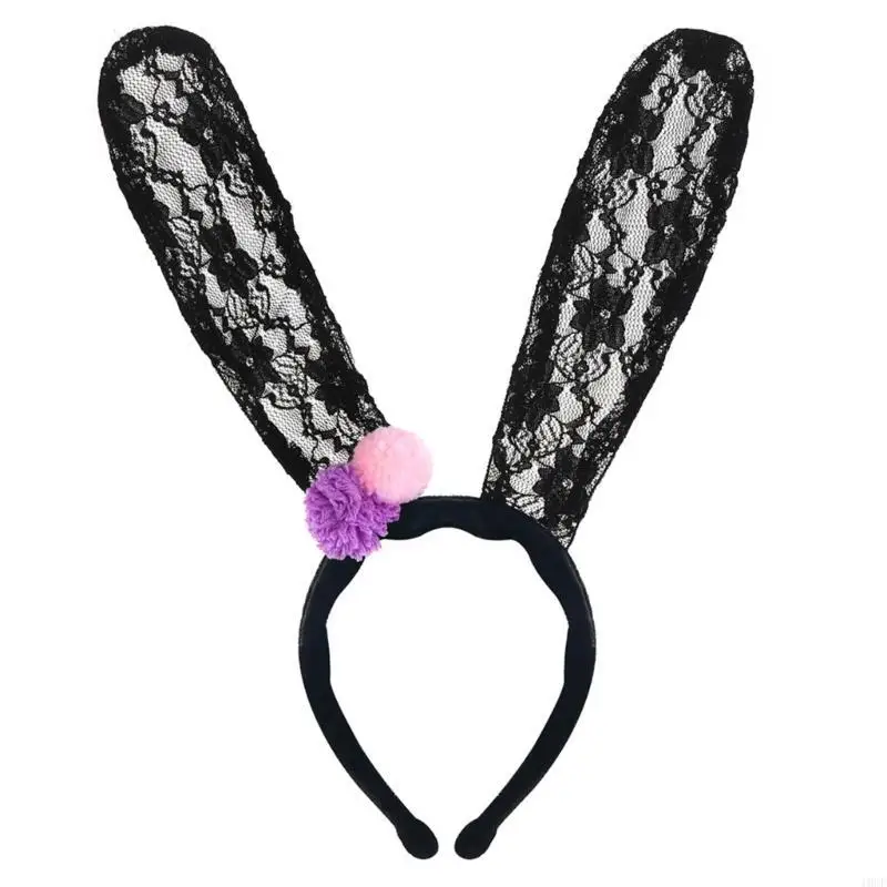 

Girl Pompoms Fun Hairbands Pompoms Lace Hair Hoop for Photo Studio Photo Props