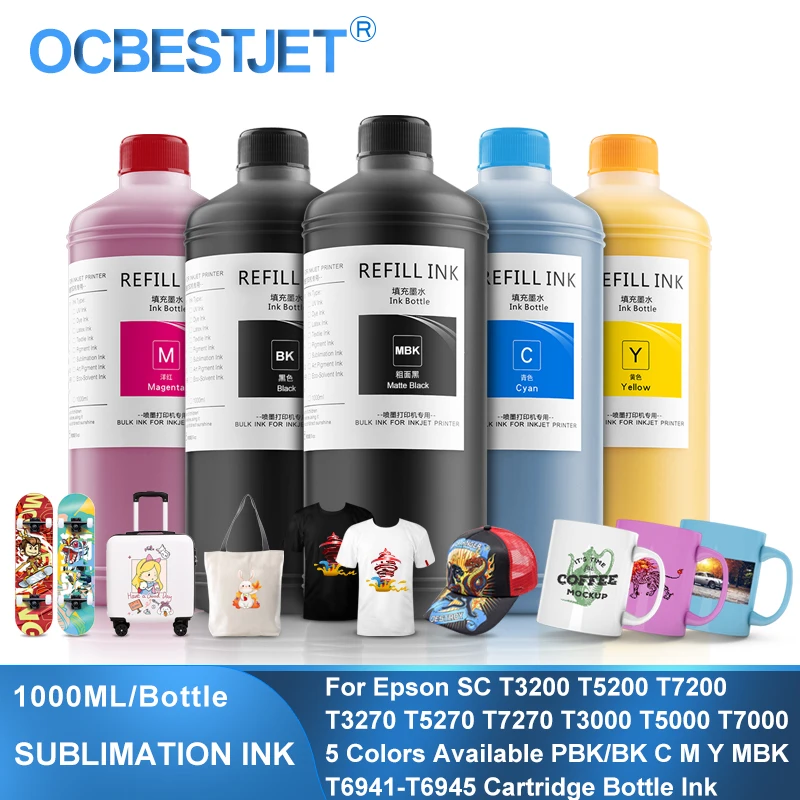 

1000ML Sublimation Ink T6941 T6945 For EPSON T3200 T5200 T7200 T3270 T5270 T7270 T3000 T5000 T7000 T3070 T5070 T7070 Printer