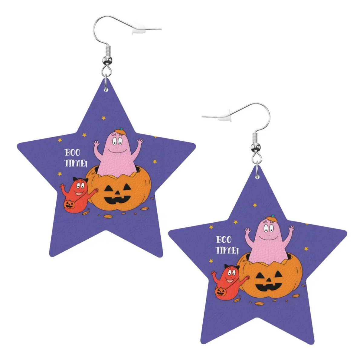 

Забавные мультяшные обои Barbapapa на заказ, кожаные серьги для женщин, висячие серьги-капли, ювелирные аксессуары