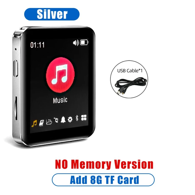 مشغل MP3 محمول بشاشة تعمل باللمس ، مشغل موسيقى مع مكبر صوت ، مسجل راديو FM ، متوافق مع بلوتوث ، جودة صوت Hifi ، Quali ، جديد