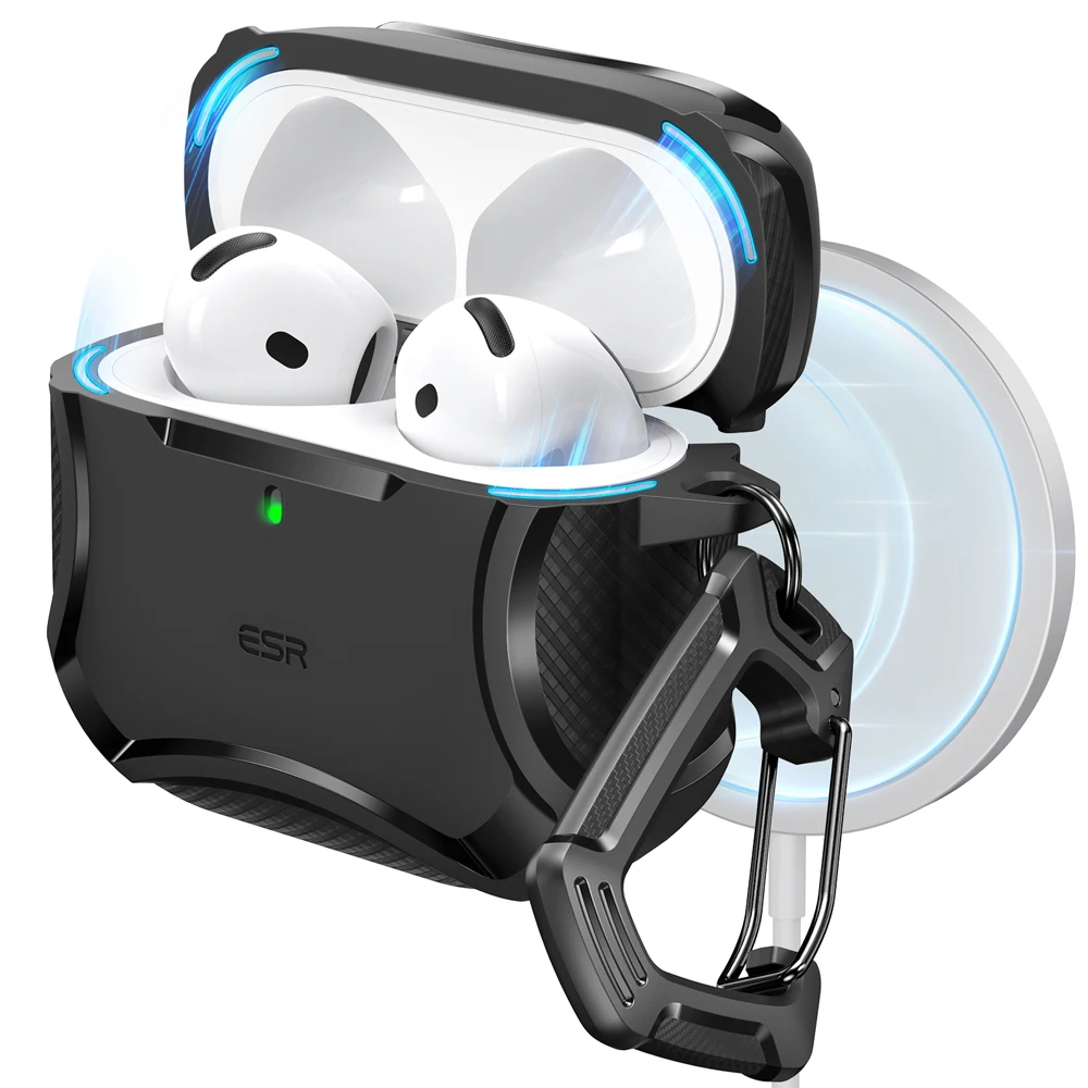 ESR voor AirPods 5/4 hoesje (HaloLock) MagSafe oordopjeshoesje voor AirPods Pro 3/AirPods Pro hoesje 2e/1e generatie (2023/2022/2019)