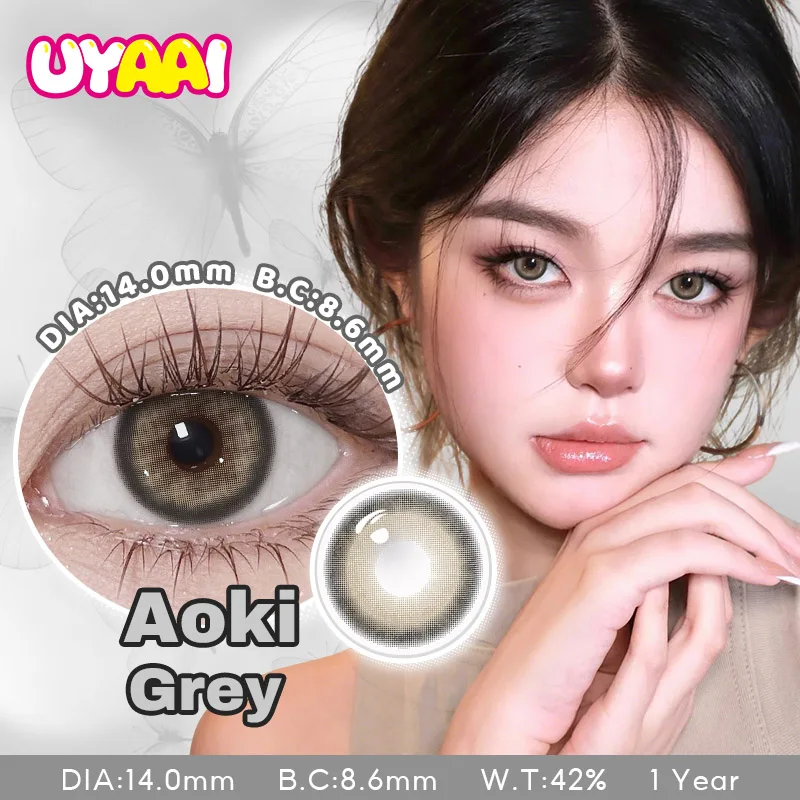 UYAAI Farbe Kontakt Braun Augenfarbe Linsen Make-up Farbige Schüler Frau Make-up Grüne Linse Schwarze Linse Natürlicher Look Frau Zubehör – Detail 6