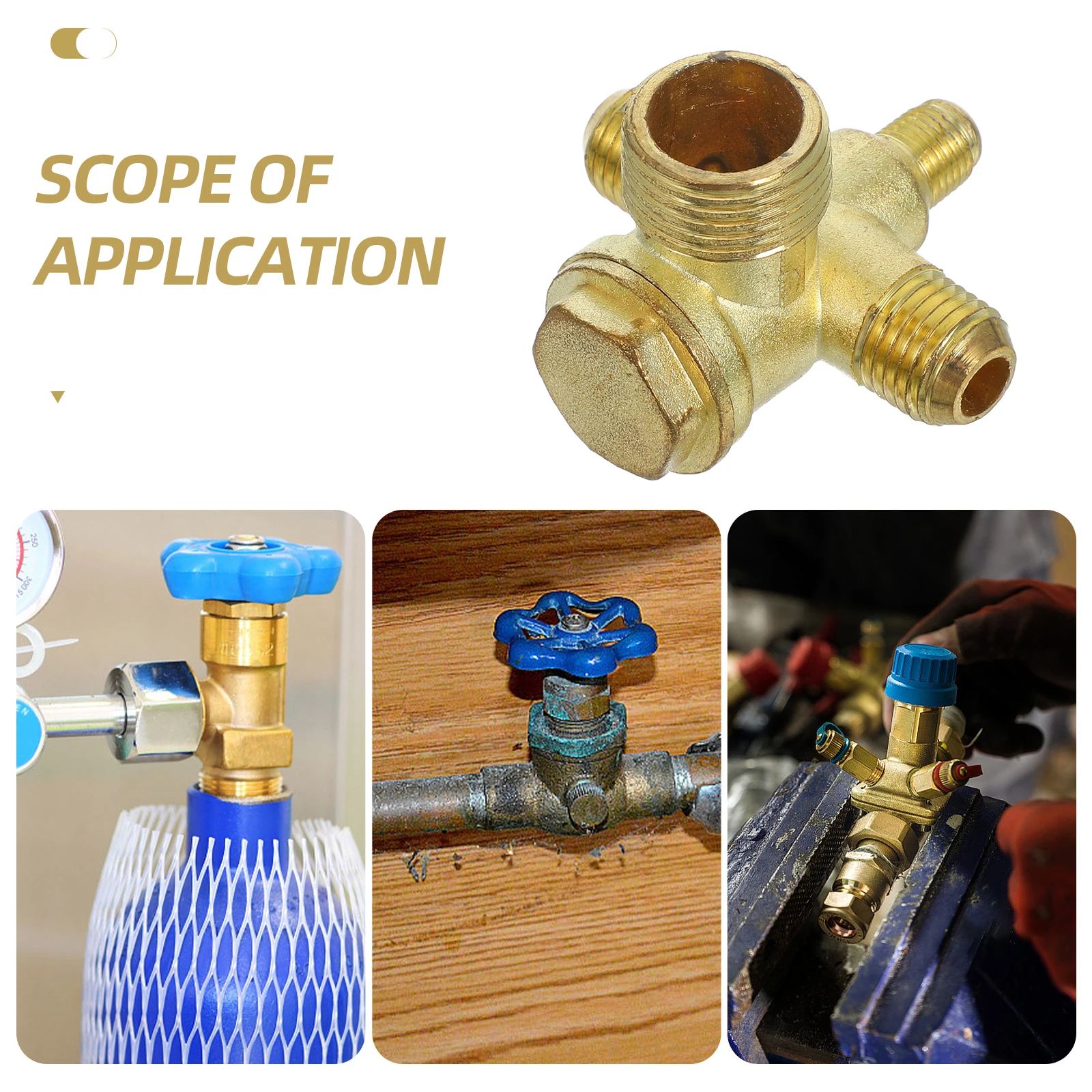 

Air Compressor Pressure Valve Air Compressor Copper Material Non Return 4 Ways Threaded Connector Pneumatic Tool Accessories