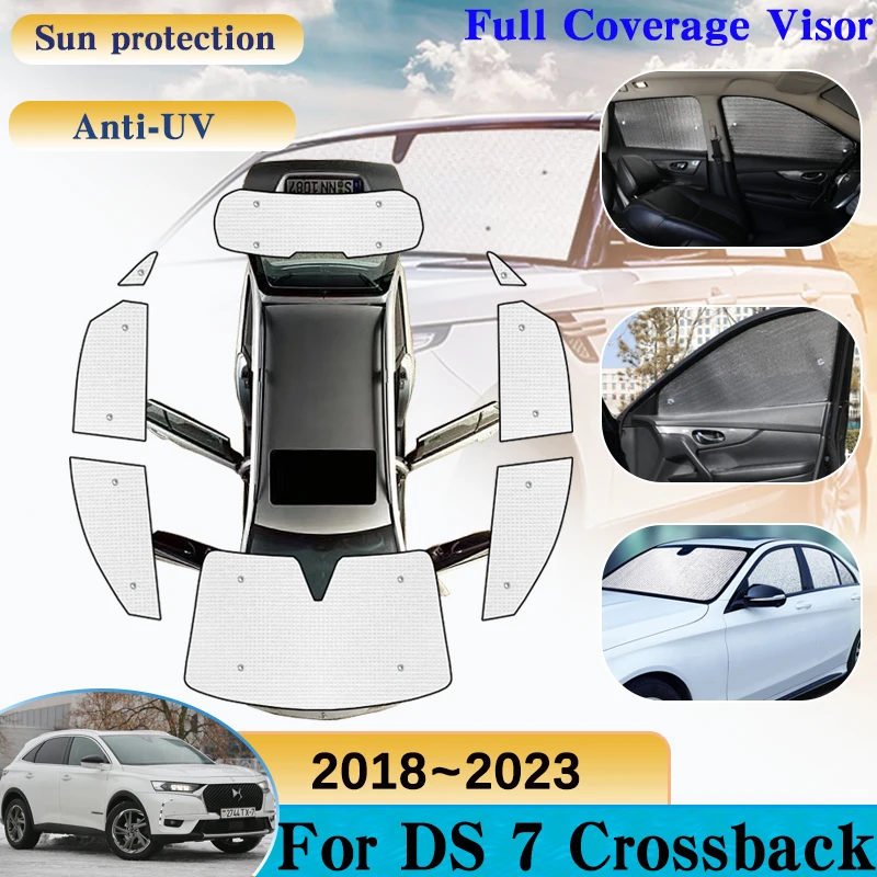 Car Windshield Visor For Citroen DS7 Crossback Accessories DS 7 2021 2022 2023 2024 Full Window Sun Protection Anti-UV Sunshades