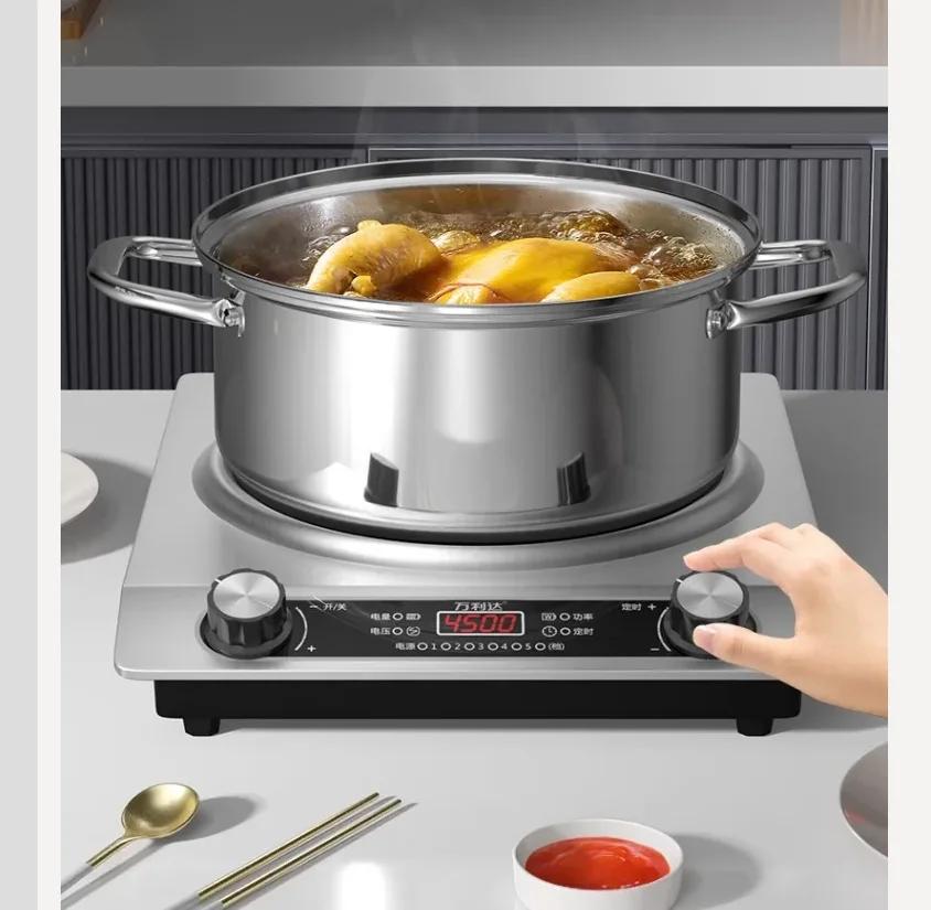 Fornello a induzione concavo Malata 220V 4500W Riscaldamento rapido ad alta potenza per uso domestico CW