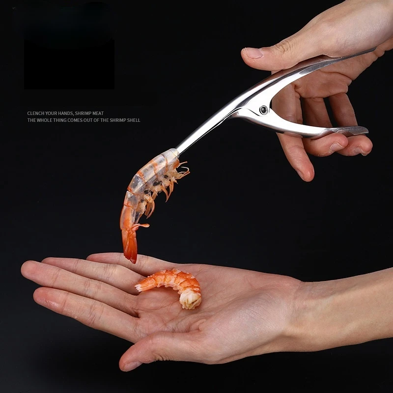 Shrimp Peeler Stainless Steel Seafood Cooking Tool Crayfish Peeler Pliers Quick Shelling and Peeling Tool