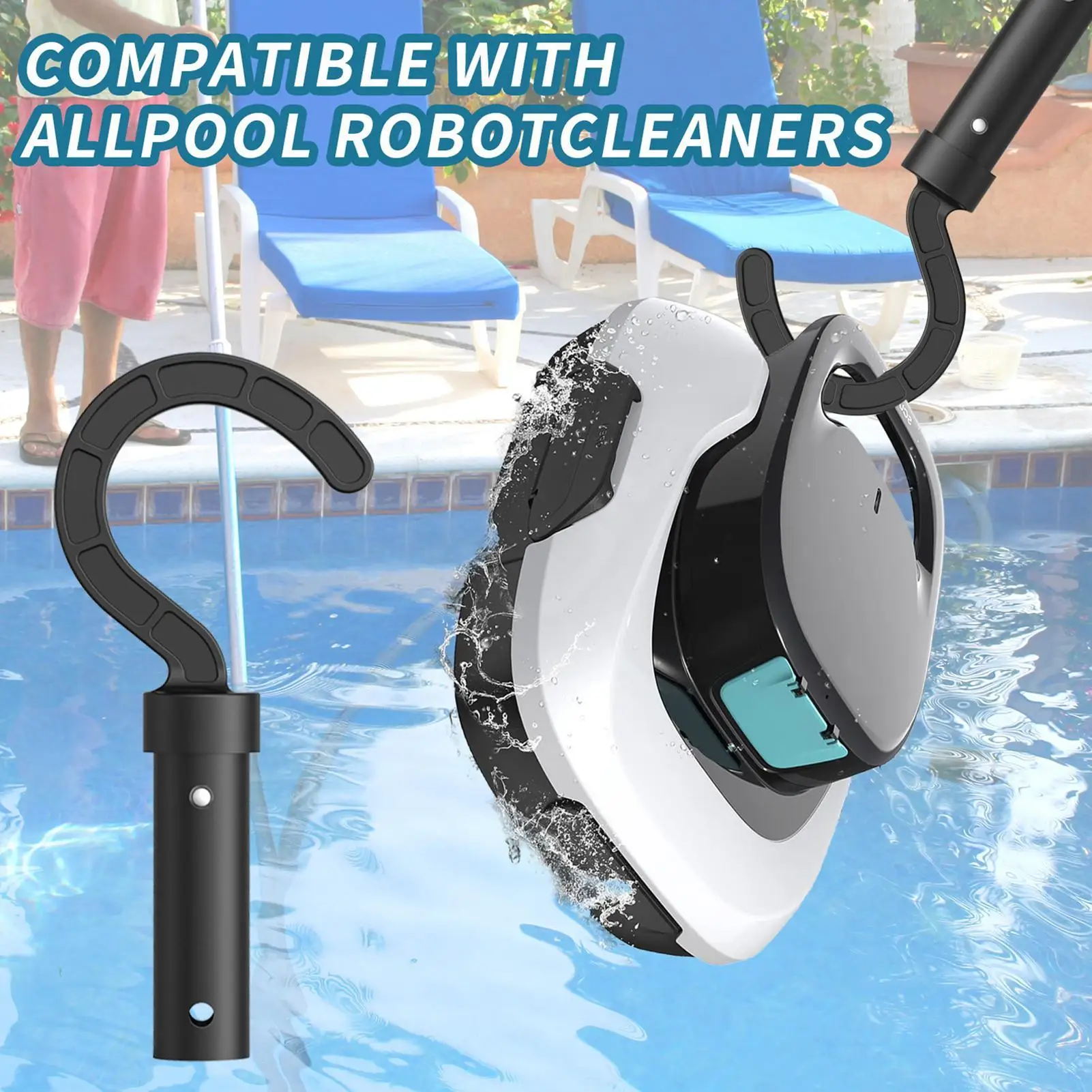 

Pool Vacuum Hook Retrieval Hook Tool Attachment Replacement Part For Outdoor Underwater Cleaning Pond Maintenance Task