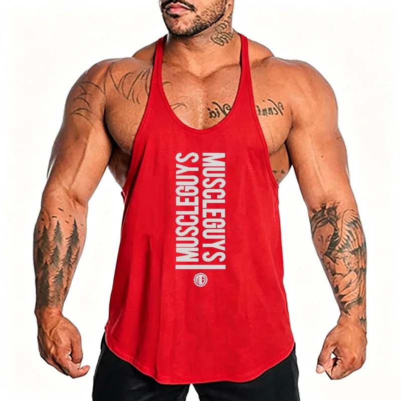 Men's Y Back Running Vests Quick Dry Sleeveless Workout Tank Top Breathable Athletic Gym Shirt For Fitness Jogging