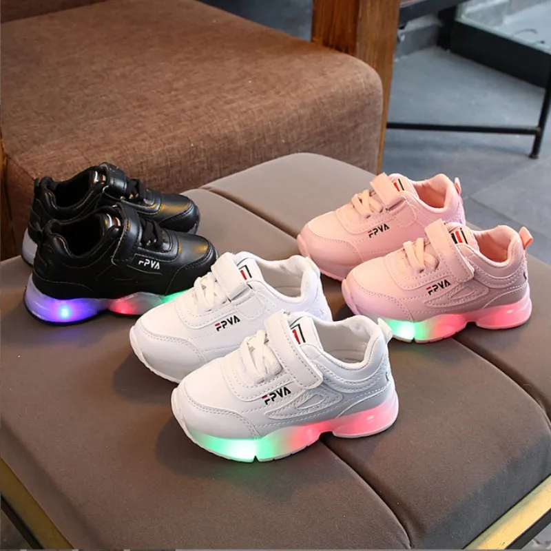 Size 21-30 Children Casual Baby Shoes Glowing Sneakers Kid Led Light Up Toddler Baby Unisex Shoes Sneakers With Luminous Sole K2