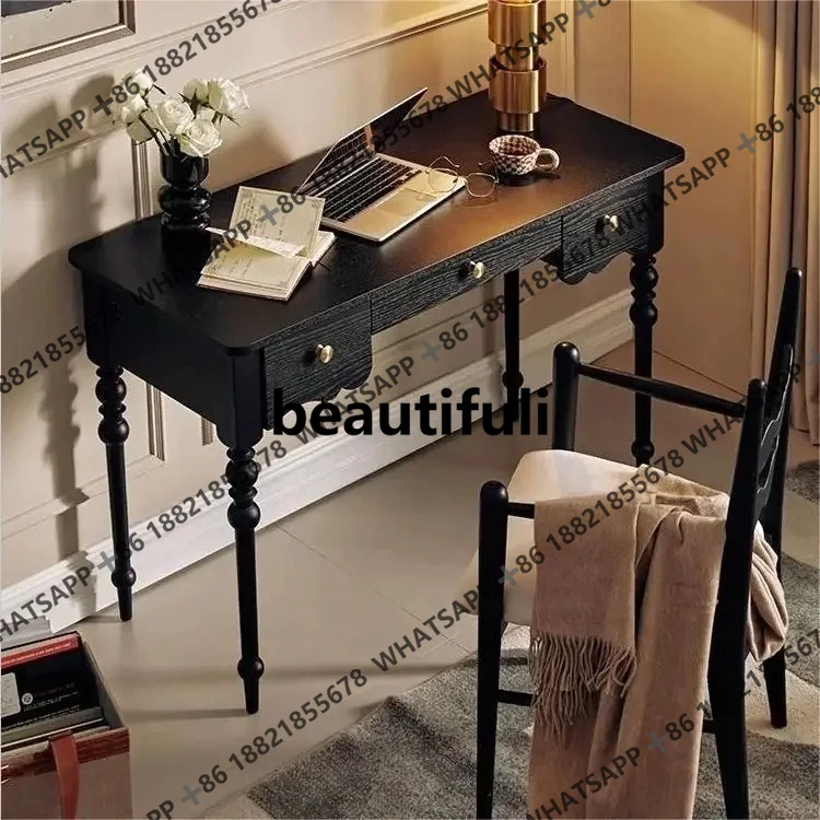 

French retro solid wood desk modern simple home makeup study computer desk