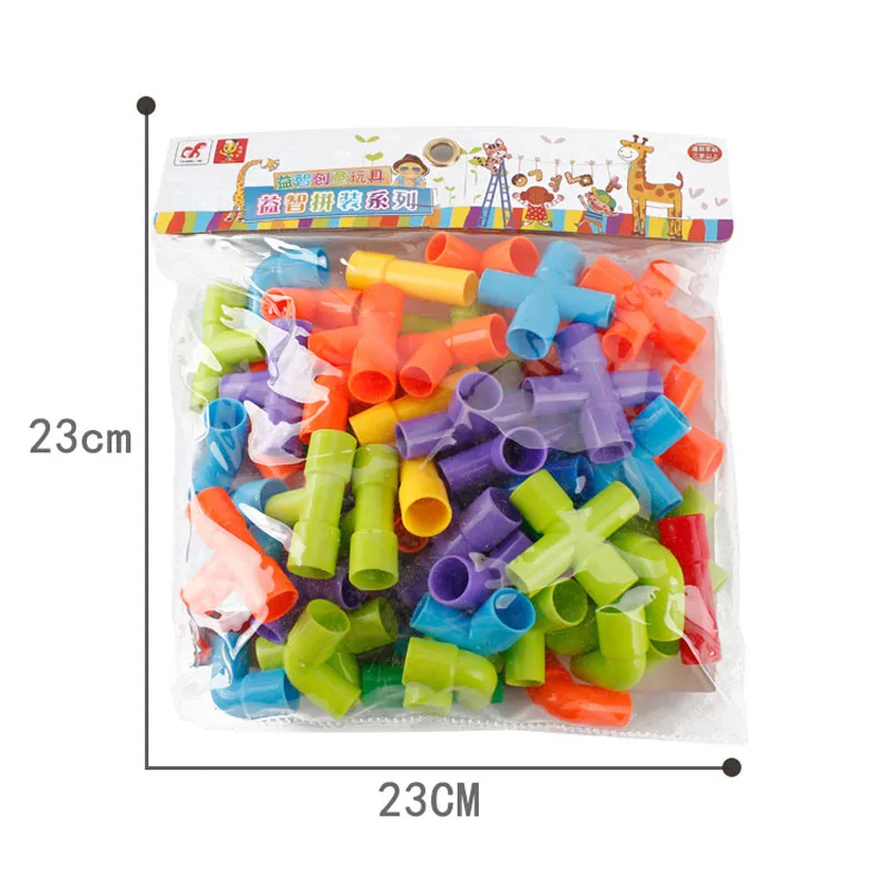 Colorful Water Pipe Building Blocks Kids Construction Building Blocks for Play with Friends in Kindergarten