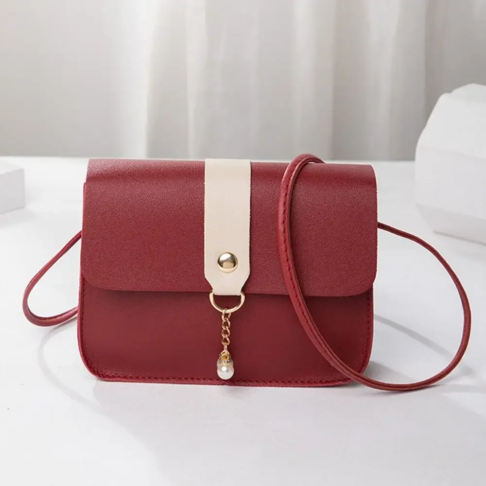 Bolso cuadrado pequeño con colgante de perlas para mujer, Bolso cruzado de moda, versail, de verano