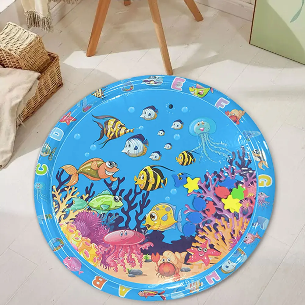 Water Sensor Play Mat Inflatable Tummy Time Water Play Mat Summer Cooling Pet Water Bed Cushion for Bored Indoor Cats