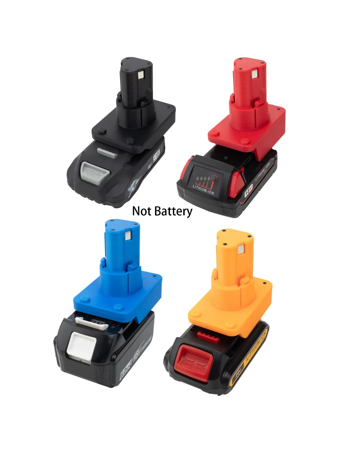 Adapter do akumulatorów Lidl Parkside X12V Li-ion na akumulatory Makita 18V LXT/DeWalt 18/20V/Milwaukee 18V/Aldi Ferrex 20V Li-ion — 2