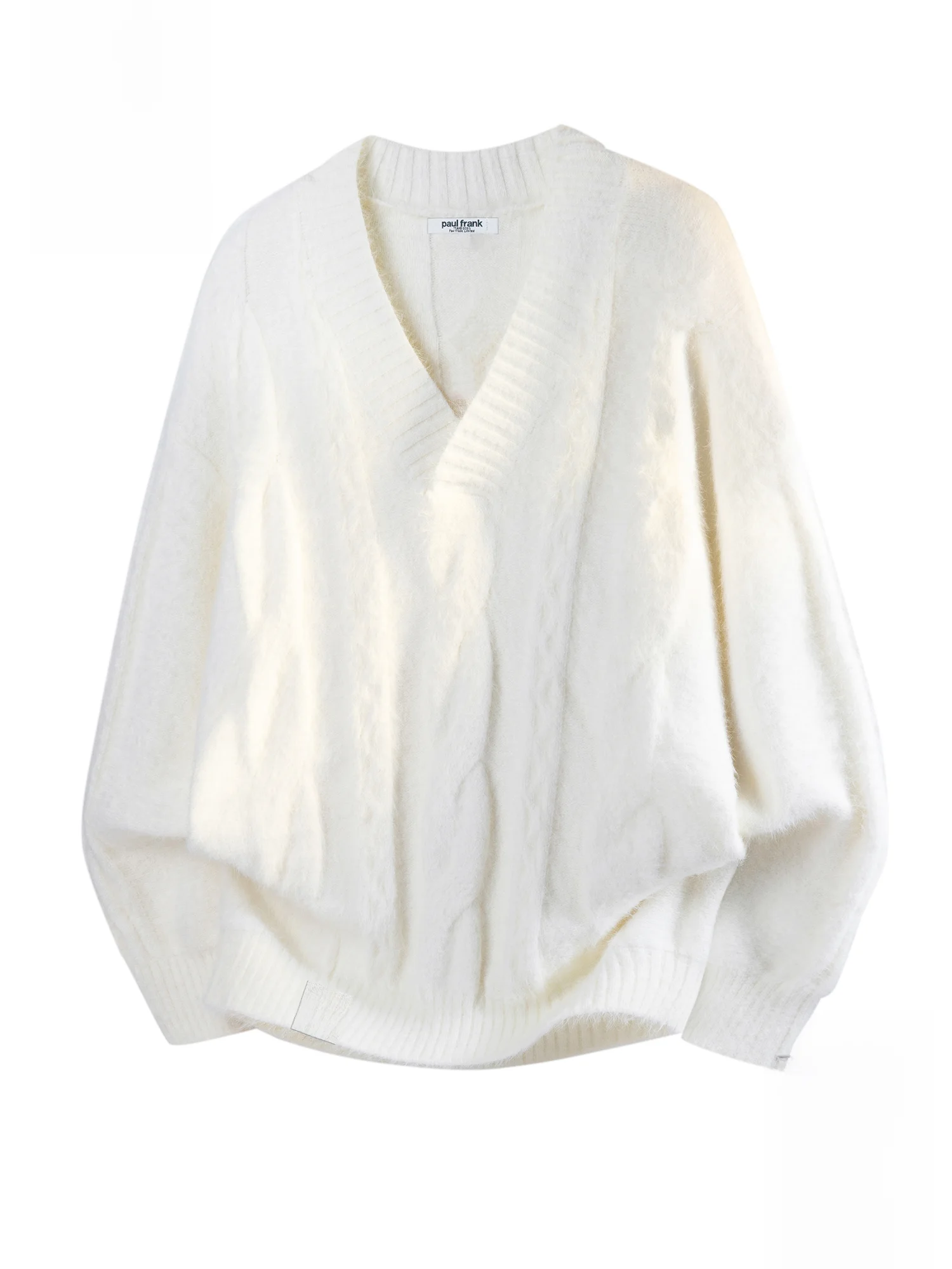 

Свитер с V-образным вырезом, однотонный, вязаный, повседневный, зимний, теплый, модный, из полиэфирного волокна, с длинными рукавами