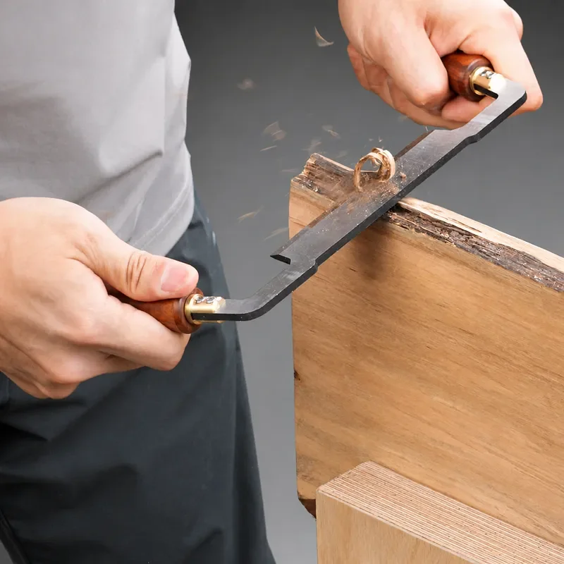 Draw Shave Tool High Speed Steel Non Slip Handle Multifunctional Debarking Hand Tool for Woodworking Carving Planing