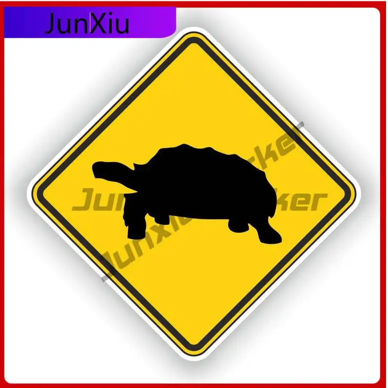 

Tortoise Turtle Warning Sticker Funny Cool Bumper Boat Scratch Cover Vehicle Decor Vinyl Decal For Car Truck SUV Window Bumper