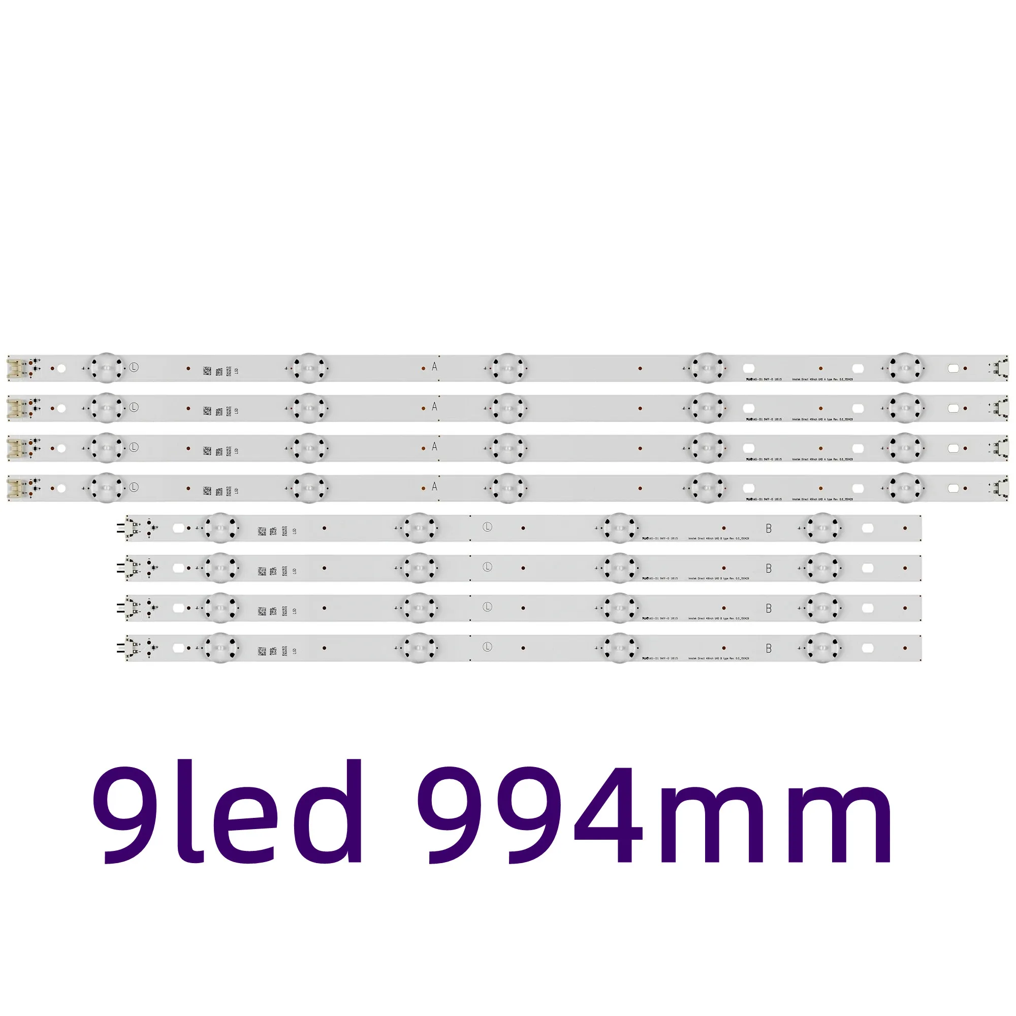 

8 шт. светодиодная панель для LG 49UH610V 49UH610A 49UH6100 49LF5100 49UH6030 49UF640V 49UF6407 49UH6507 49LF510V 49UH617Y LGE_WICOP_49inch