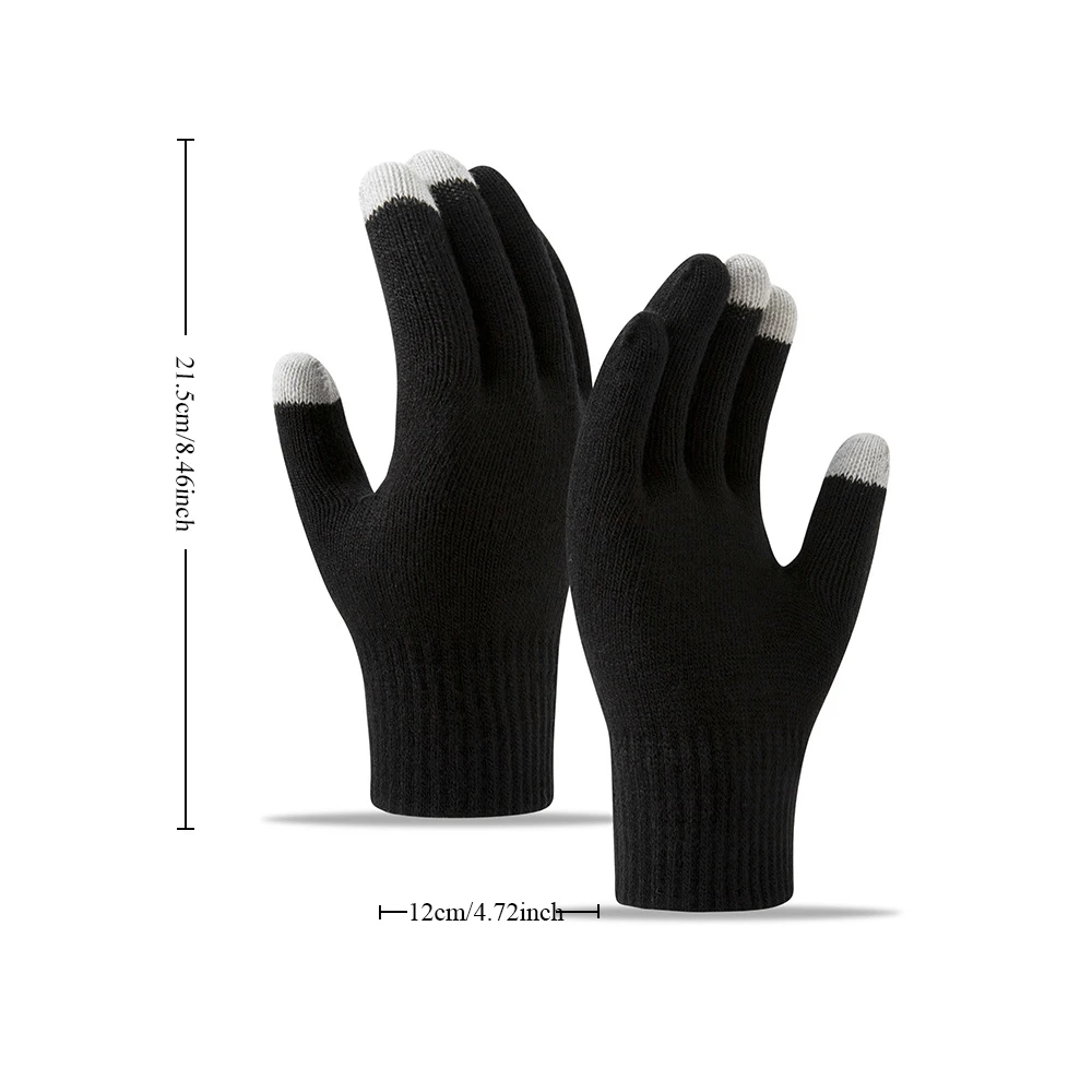 Gants en laine à écran tactile pour femmes, gants de cyclisme d'extérieur, gants tricotés chauds, remplissage, hiver, nouveau