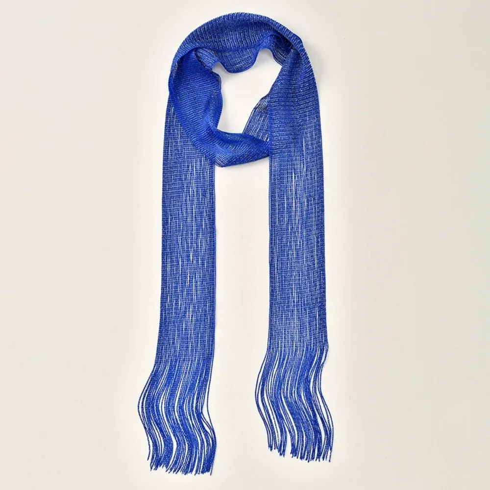 

Trendy Thin Long Tassel Scarf Retro Multi-purpose Scarf Headband Vintage Luxury Brand Designer Thin Scarf Decoration Neckerchief