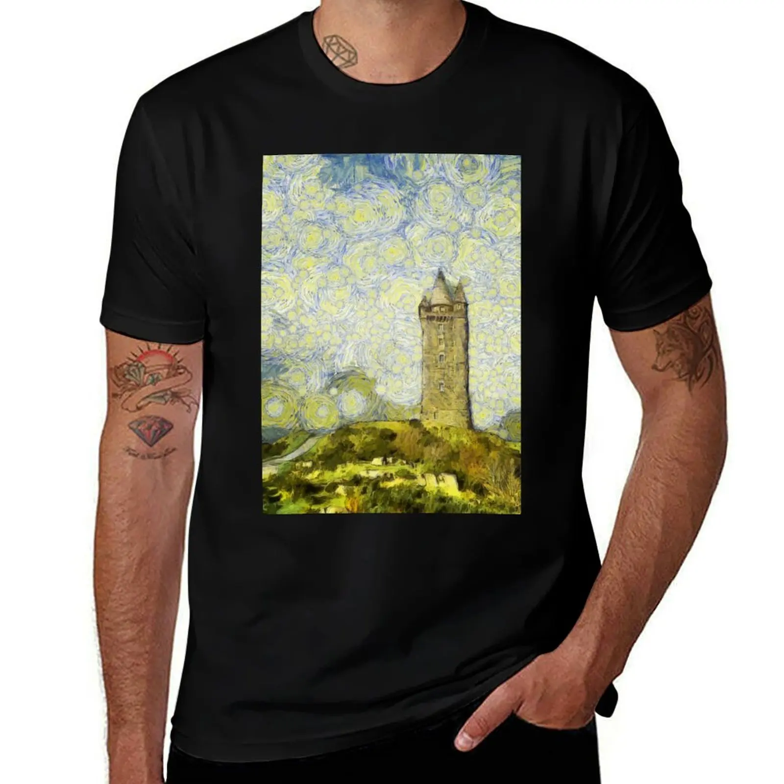 Starry Scrabo Tower T-Shirt Outdoor Sports Lightweight Tee T-Shirt
