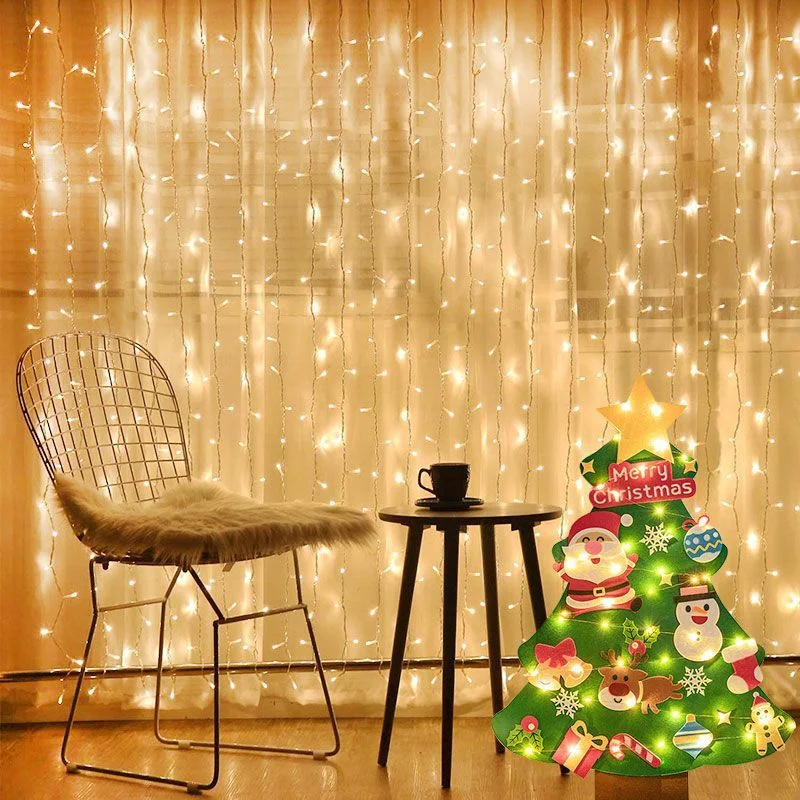 USB Festoon LED String Light 8 Mode Remote Christmas Fairy Garland Curtain Light Decor For Home Holiday Dekoracyjna lampa noworoczna