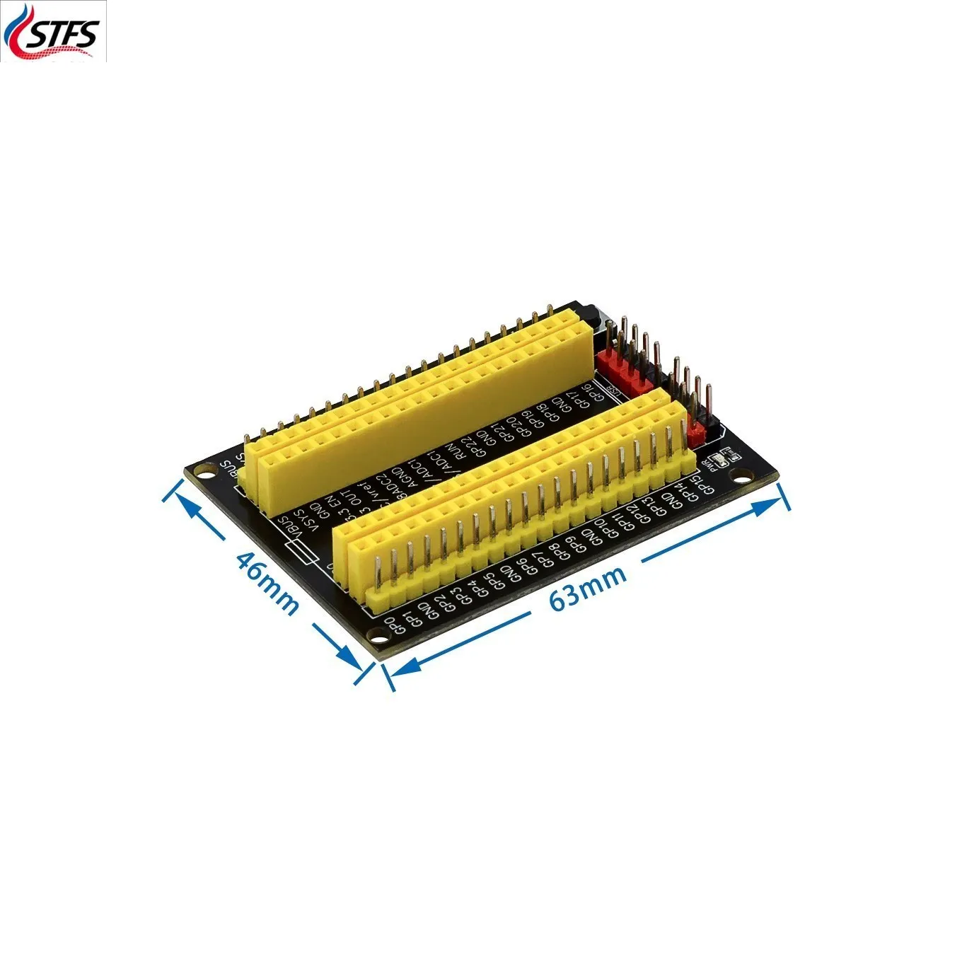 Raspberry Pi Pico Expansion Board GPIO Breakout Extension Adapter Onboard Male and Female Pins for Pico