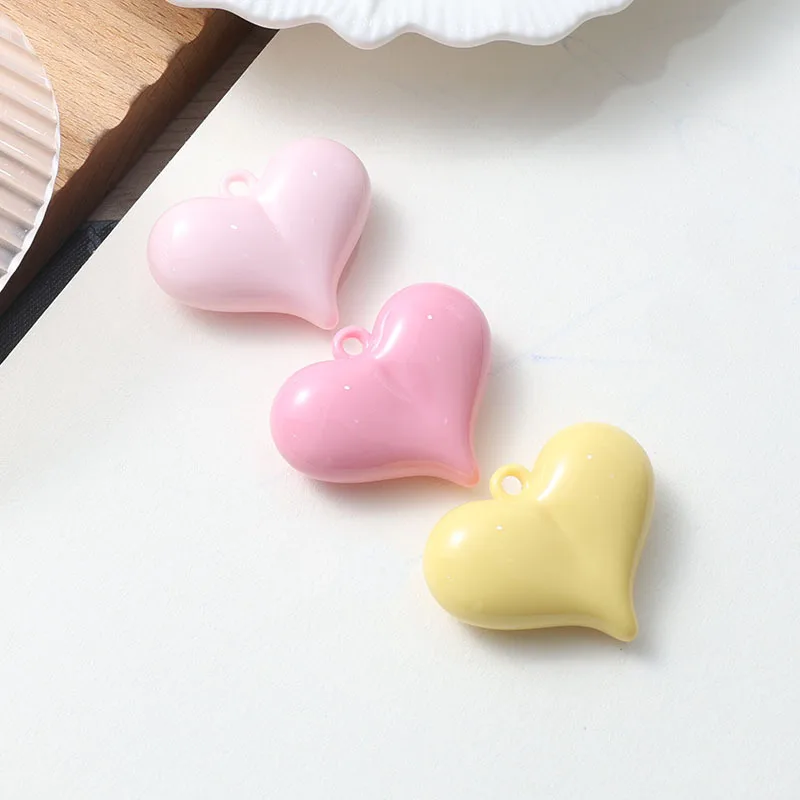 5pcs Handmade DIY Bead Findings & Components, Heart Shape