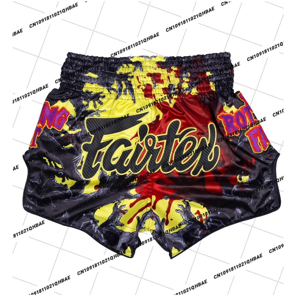 Topaktuelle Neue Fairtex Muay Thai Shorts - Rotting Fist Herren MMA Sport Übergroße Schnelltrocknende Gym Octagonal Cage Trainingsshorts – Detail 2