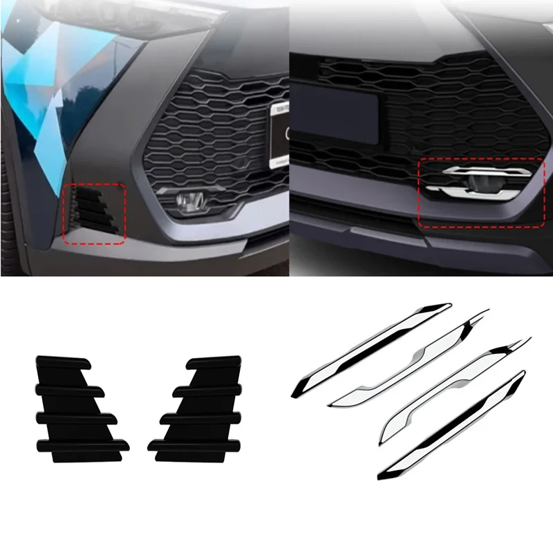 

For Toyota CHR C-HR 2024 2025 ABS Chrome Front Fog Lamp Eyebrow Decoration Front Light Bumper Protective Cover Trim Car Styling