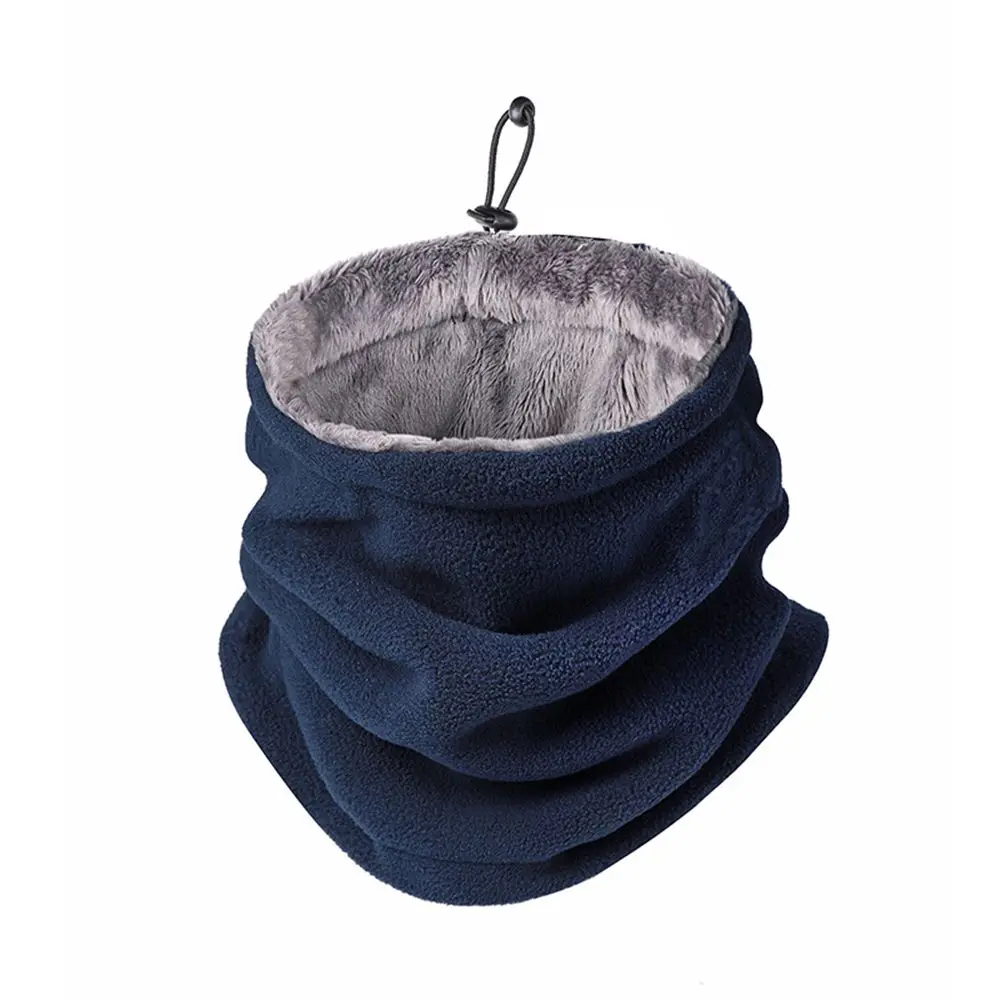 Winter Warm Ring Scarf For Women Men Plush Solid Face Mask Outdoor Sport Collar Fleece Solid Snood Neck Scarves Thick Muffler