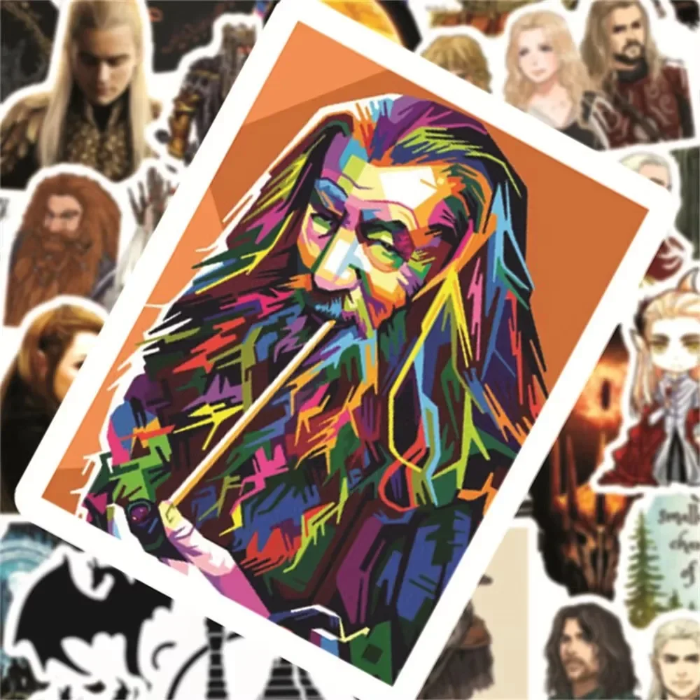 50PCS Hobbits DIY Cartoon Aufkleber Telefon Stamm Kühlschrank Gitarre Wasserdichte Anime Aufkleber Anime Figur Bild Spielzeug Aufkleber